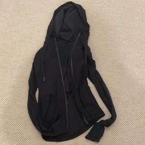 Black hooded define jacket